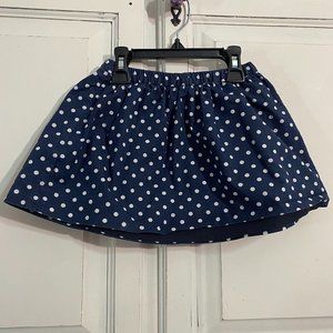 J. Crew Crewcuts | toddler navy and white polka dot skirt | size 3